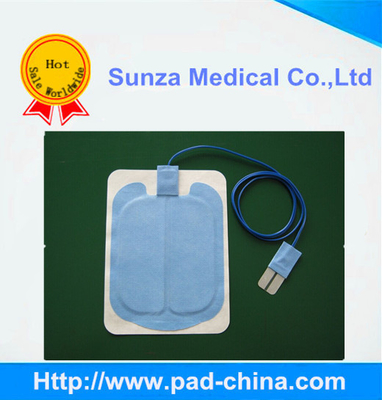 non-woven ESU plate,Bipolar reusable adult ground pad,blue nonwoven patient plate