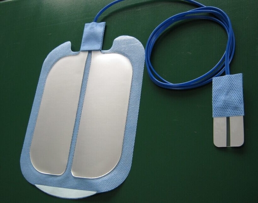 ESU patient plate,Bipolar reusable adult/ child grounding pad,1M cable special connector