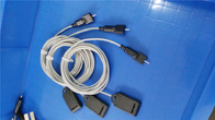 European style cables for electrosugrical pad,patient plate connecting cable factory supply gray color silicone material