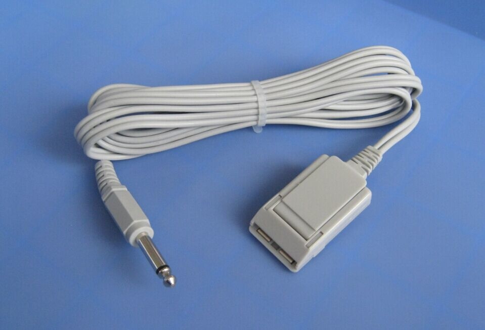 ESU Electrode cable With 6.3mm Plug For Grounding Pad, Medical Cable, 3m Length Electr